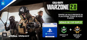 R$150 PlayStation Store - Cartão Presente Digital + Bônus de 2XP Duplo COD Warzone