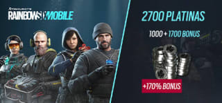 Rainbow Six Mobile - First Purchase - 2700 Platina (1000 + 1700 de bônus)