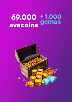 69.000 Avacoins + 1000 Gemas - Avakin Life