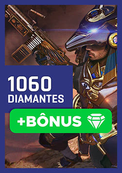Free Fire - 1060 Diamonds + 10% Bônus