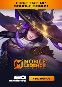 Mobile Legends: Bang Bang - First Top-Up Double Bonus - 50 Diamantes + 50 Bônus