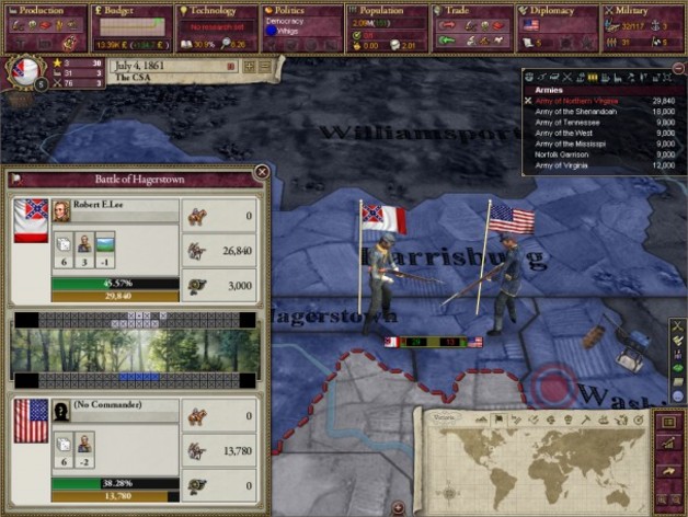 Screenshot 3 - Victoria II: A House Divided