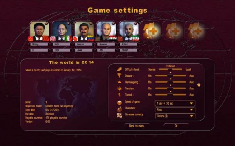 Captura de pantalla 2 - Masters of the World - Geo-Political Simulator 3 - Add-on 2014 Edition