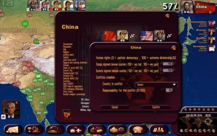 Captura de pantalla 4 - Masters of the World - Geo-Political Simulator 3 - Add-on 2014 Edition