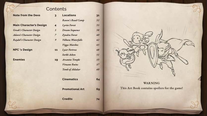 Screenshot 2 - Greak: Memories of Azur - Digital Artbook