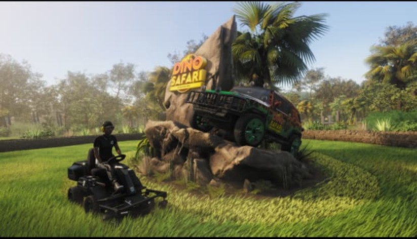 Screenshot 3 - Lawn Mowing Simulator: Dino Safari