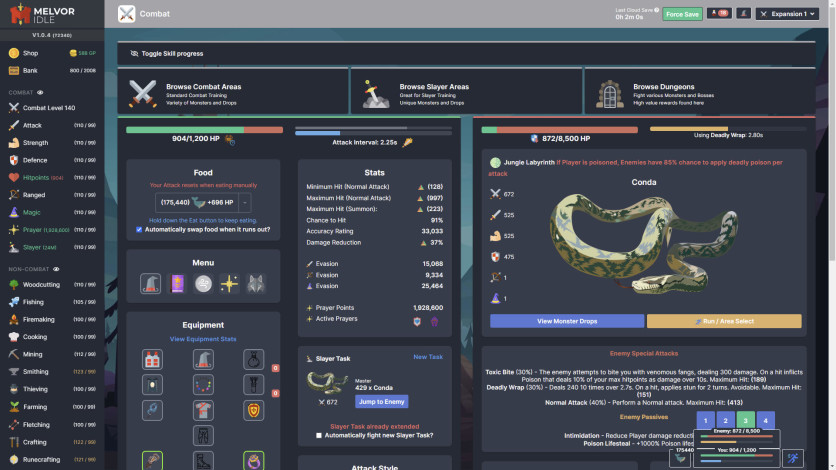 Screenshot 1 - Melvor Idle: Throne of the Herald
