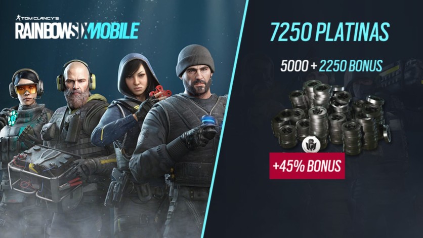 Screenshot 1 - Rainbow Six Mobile - 7250 Platina (5000 + 2250 de bônus)