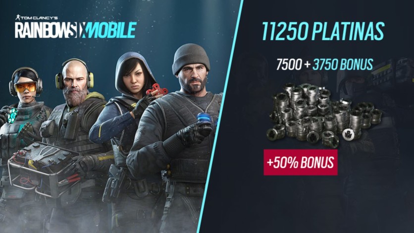 Screenshot 1 - Rainbow Six Mobile - 11250 Platina (7500 + 3750 de bônus)
