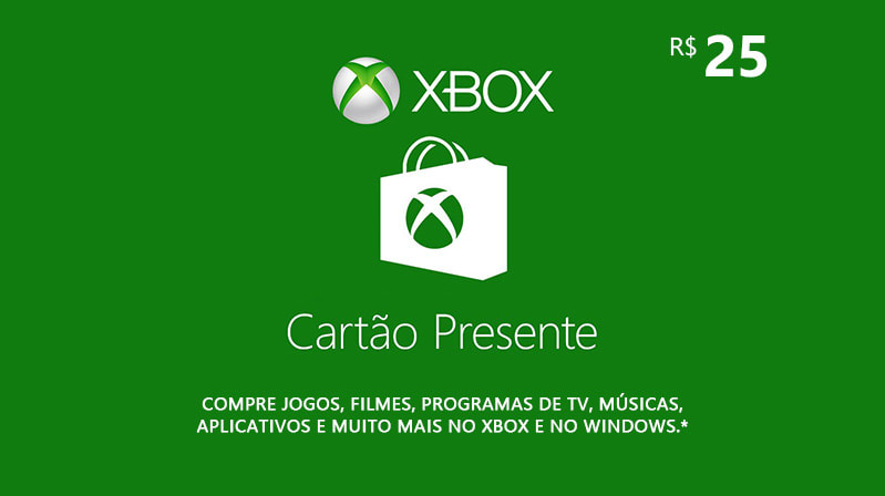 Xbox Digital Gift Card 25 Reais Xbox Buy it at Nuuvem