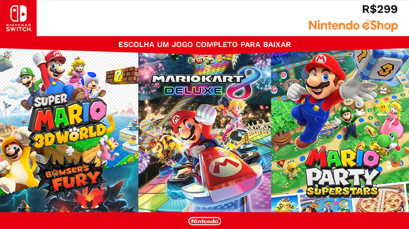 Nuuvem.com on X: Promo do Dia do Mario + ingressos para o FILME DO MARIO!  😍 Na compra de qualquer um dos 5 jogos da promo, você vai levar 1 PAR DE